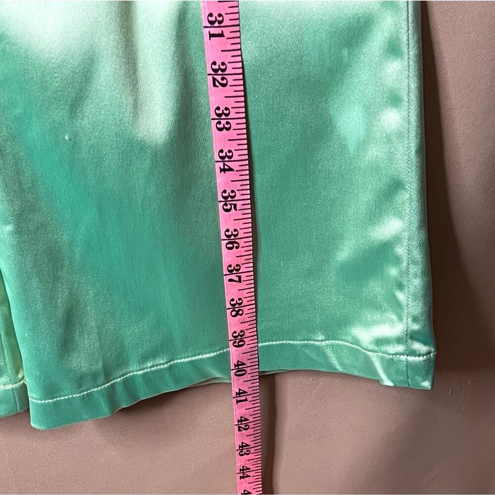 Aliette Green Silk Wide Leg Pants 4 - Picture 8 of 15
